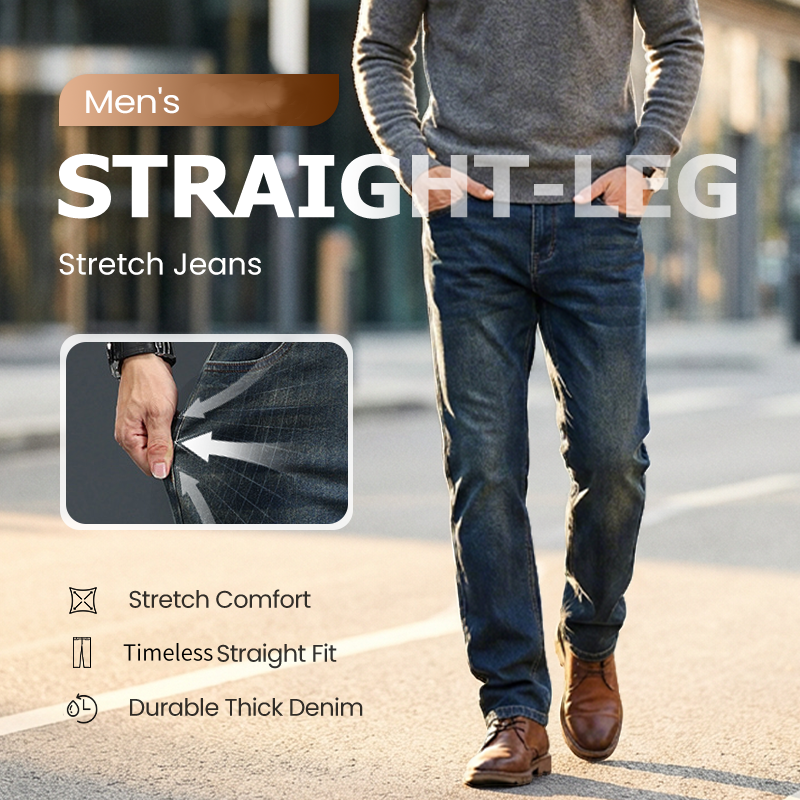 👖New Arrival Hot Sale - 49% OFF🔥🥳50K+ SOLD!💥Men's Straight-Leg Stretch Jeans